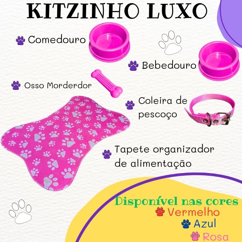 Kitzinho Simples Para Cachorro Pequeno Comedouro Para Cachorro 300ml em Oferta na Shopee
