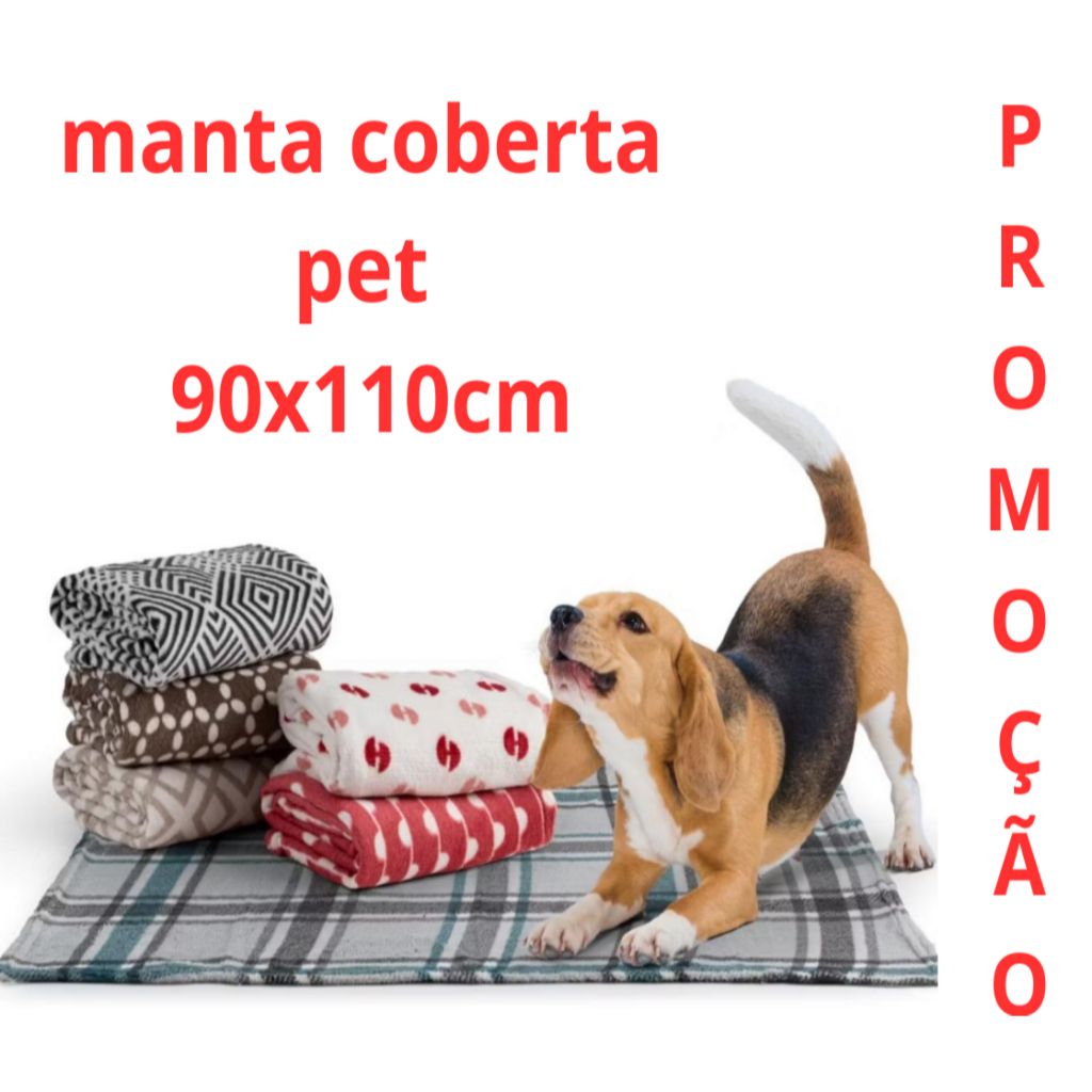 1, 2 ou 5 Cobertor Manta Pet Microfibra 90x110cm GRANDE - Cores Sortidas para cachorros e gatos em Oferta na Shopee