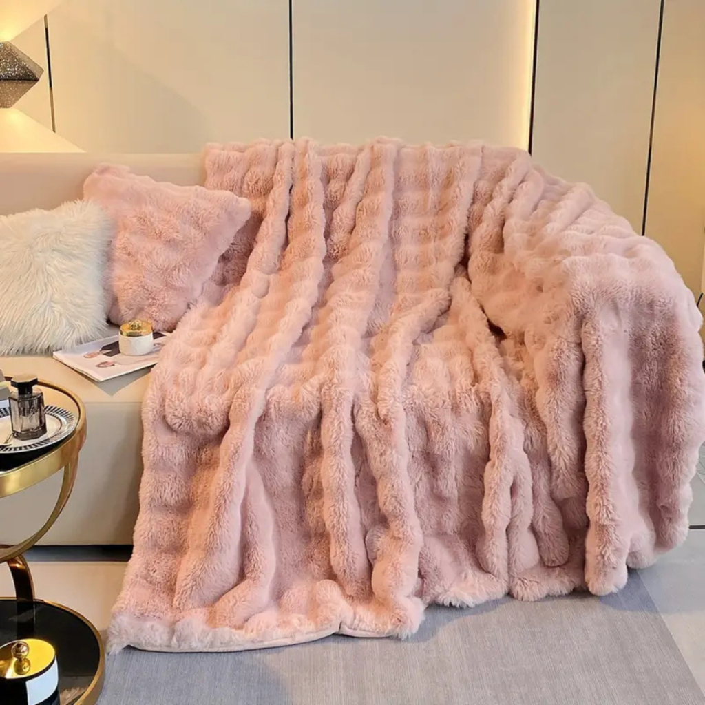 Cobertor Manta Queen Fuzzy Dupla Face Com Sherpa Várias Cores