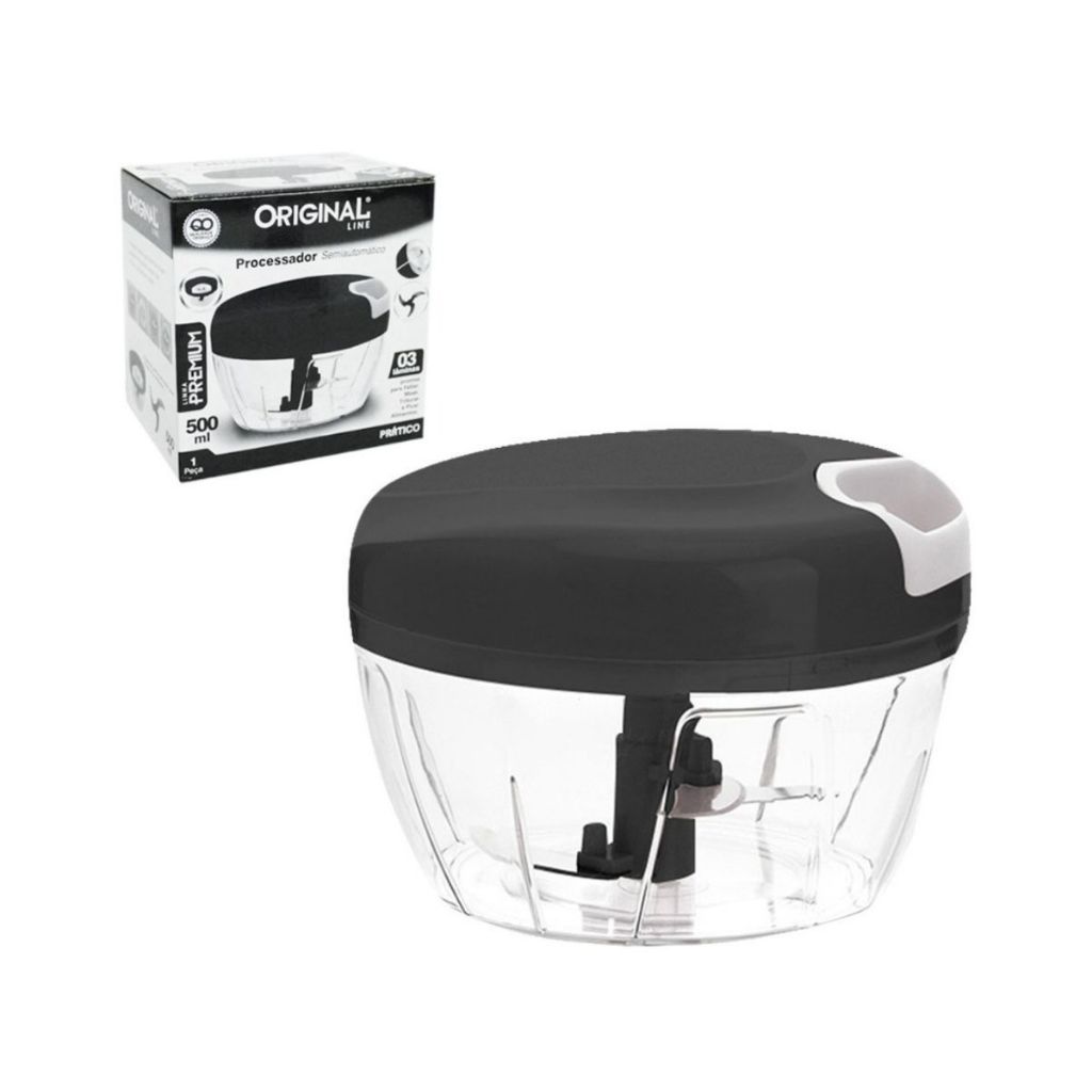 Processador E Triturador De Alimento Manual 3 Lâminas Manual