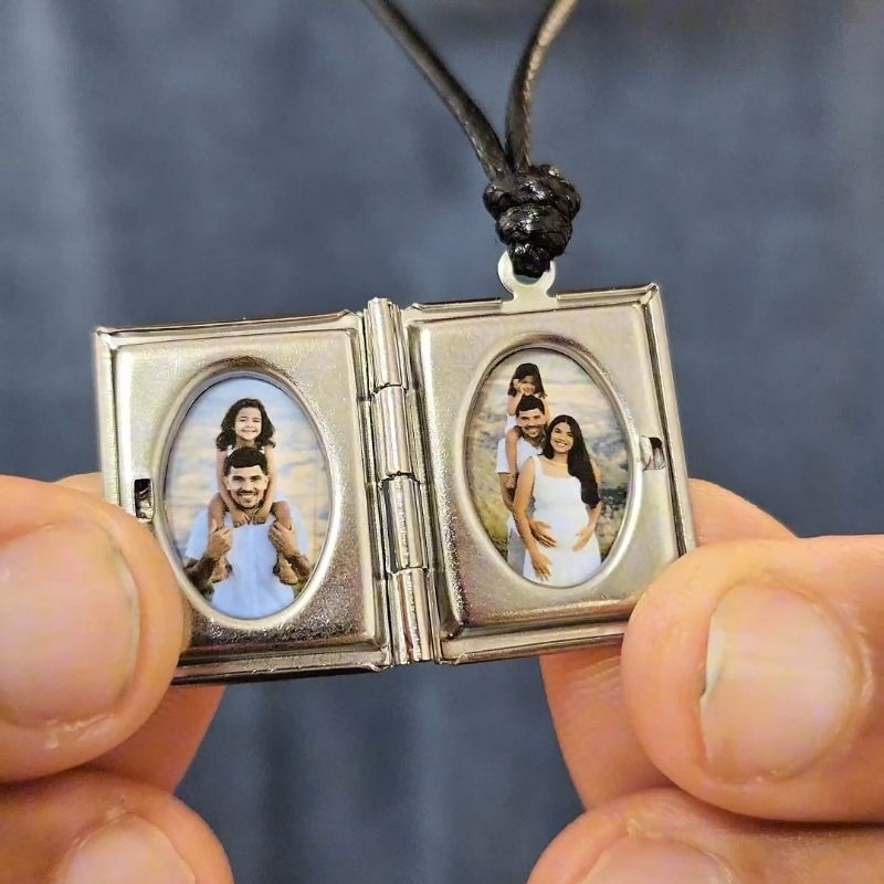 Colar Relicário Cordão Masculino com Foto Presente Feminino Casal Namorado Pet em Oferta na Shopee