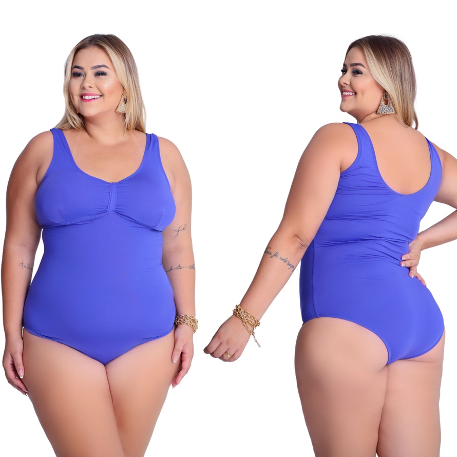 Maiô Body Feminino Modelo Plus Size Poliamida Body Grande Veste Confortável Feminino