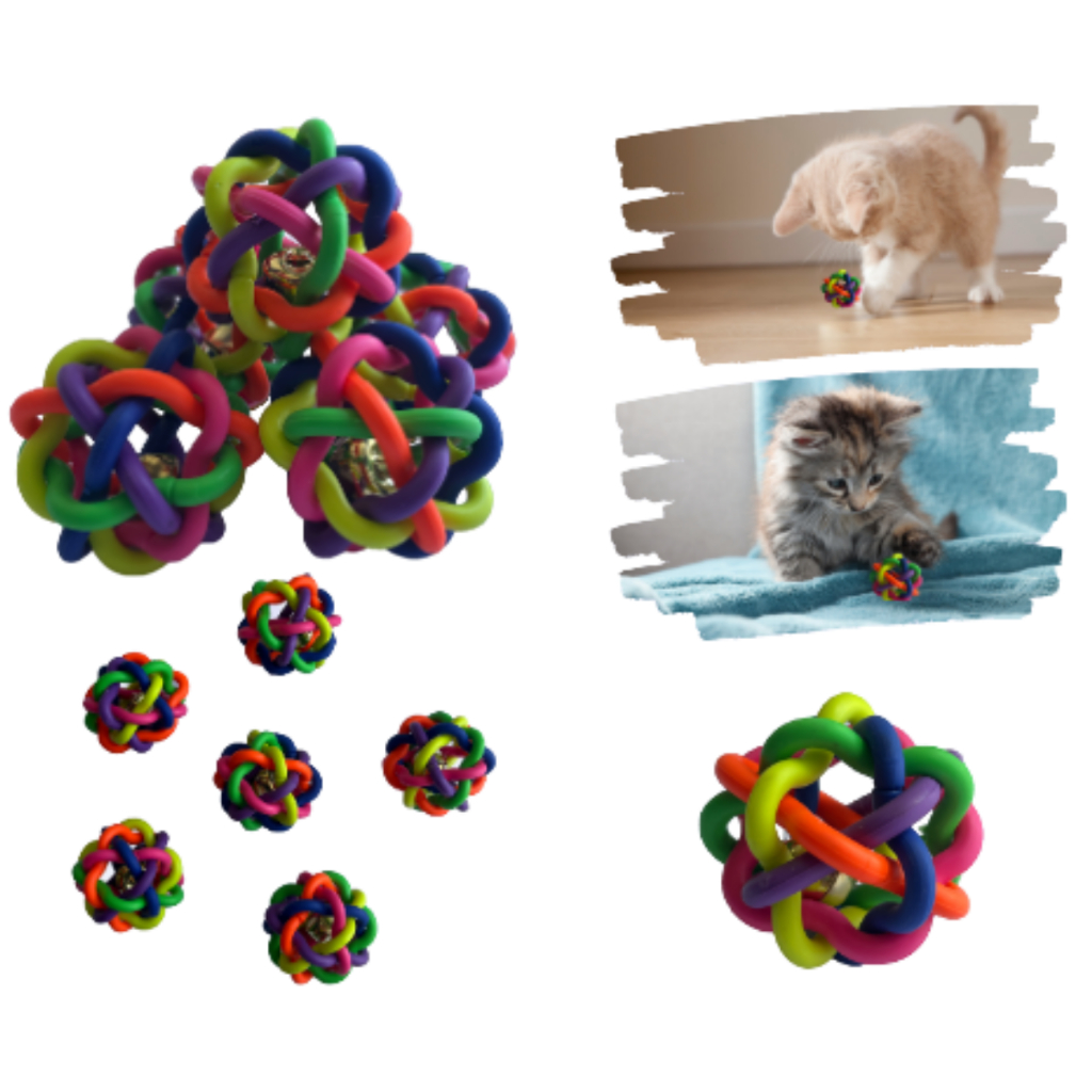 Brinquedo Bolinha Interativa Com Guizo Para Gatos Colorida Anti Tédio
