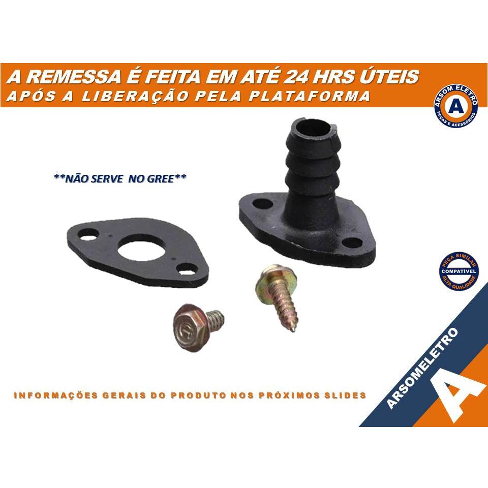 DRENO KIT CONDICIONADOR DE AR  CONSUL E BRASTEMP – W10811561 - ** Não serve no GREE**