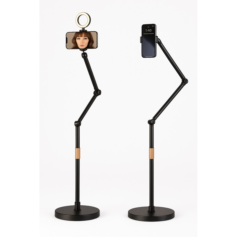 Suporte Articulado com Pedestal para Celular – Ideal para Gravações, Lives e Vídeo Chamadas!