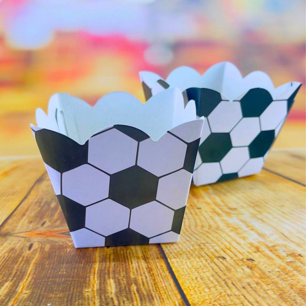 10~50 KIT CACHEPÔ DECORATIVO PAPEL FESTAS FLORES DECORAÇÃO TEMA FUTEBOL BOLA em Oferta na Shopee