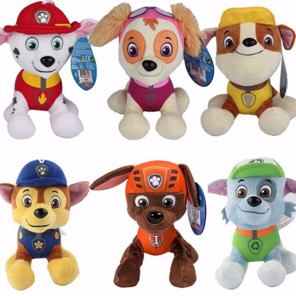 Boneco De Pelúcia Patrulha Canina Musical 22 Cm Original Importada Chase - Marshall - Zuma - Skye