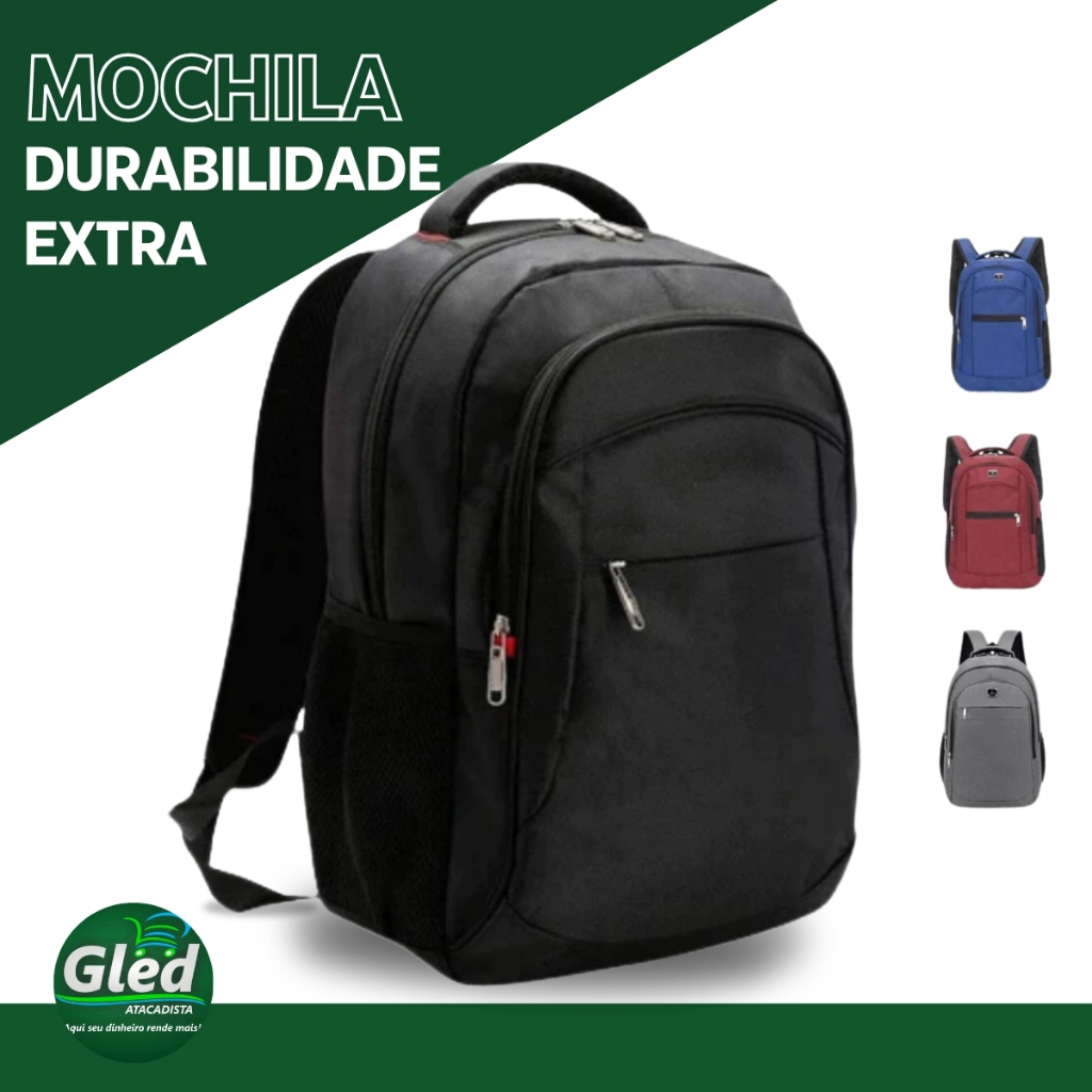 Mochila Grande Unissex Para Notebook Reforçada Resistente Água Viagem Escola