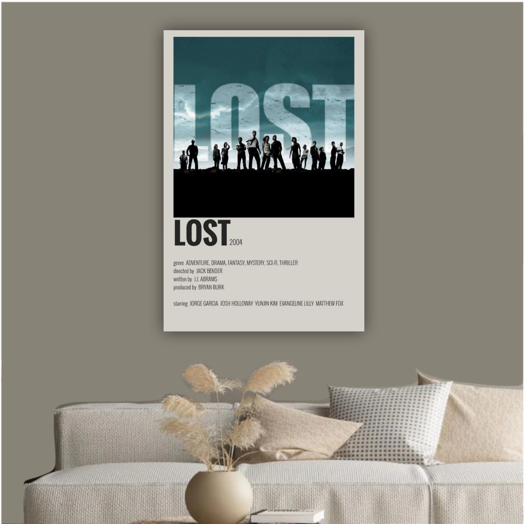 Quadro decorativo série lost perdidos decoração para sala quarto cinema cinéfilo poster filmes
