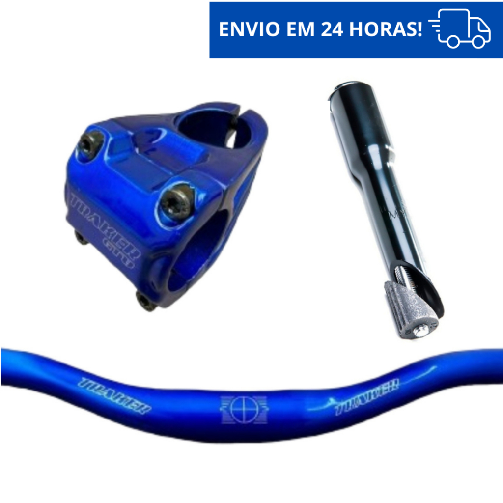 Guidão Mtb traker 31.8mm X 720mm Alumínio Curvo Cores Preto + Mesa Avanço Suporte Guidão 31.8mm 45mm Mtb Bike +Adaptador em Oferta na Shopee