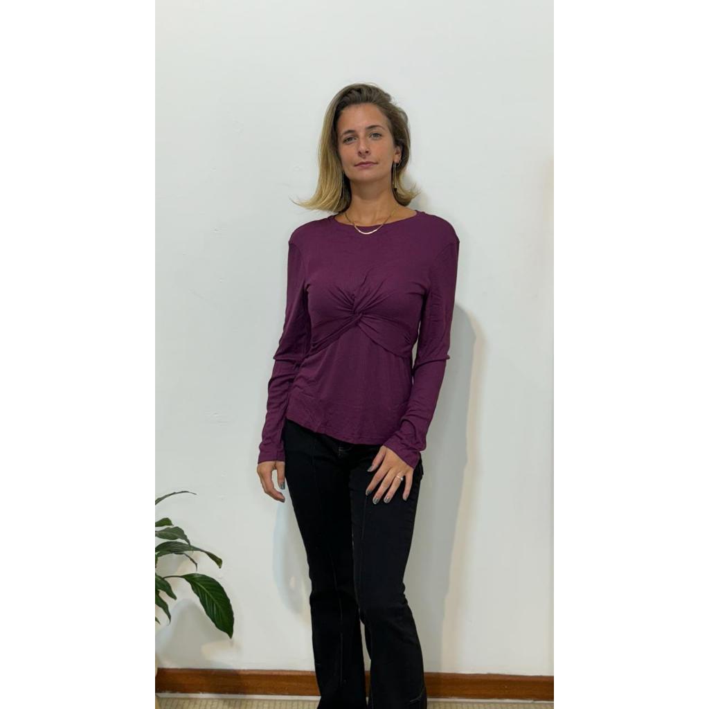 Blusa Canelada Maria Valentina
