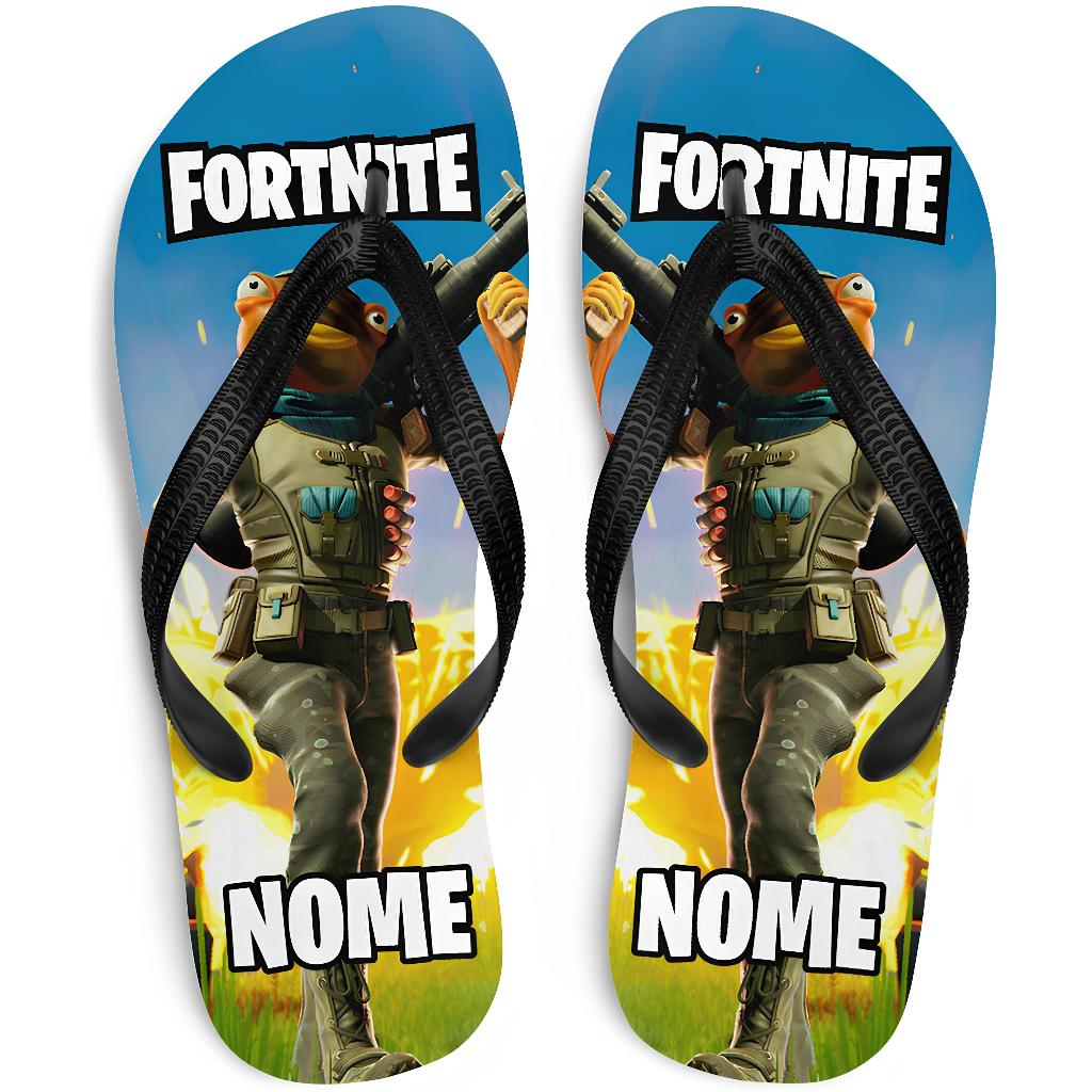 Chinelo Fortnite Peely Fishstick Personalizado COM NOME Adulto Infantil 4 Modelos em Oferta na Shopee