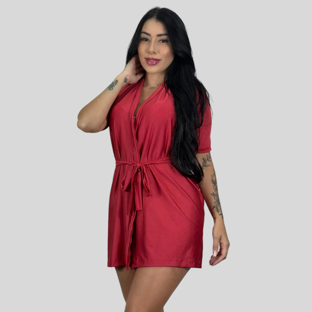 Robe Feminino Linha Noite Kimono Roupão Dormir