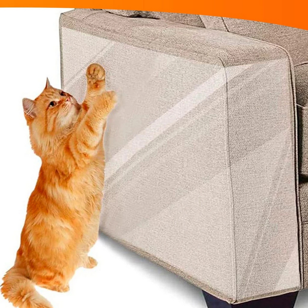 Adesivo Protetor Sofá Anti Arranhão Para Gatos PVC transparente Filme discreto autocolante