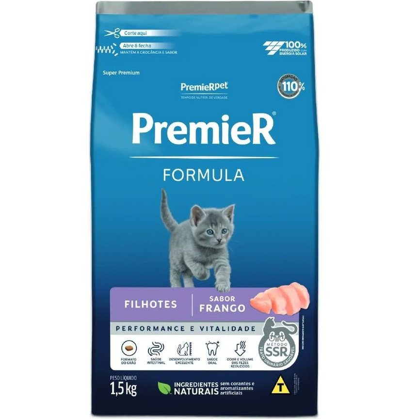 RAÇÃO PREMIER FORMULA GATOS FILHOTES FRANGO 1.5KG