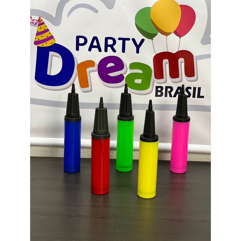 Bomba para encher Bexigas balões bola Infláveis balão metalizado bubble - bombinha inflador manual