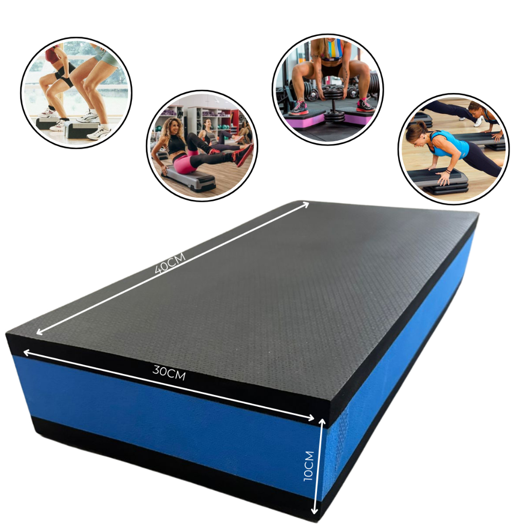 Imagem STEP EVA 40X30X10 ACADEMIA FISIOTERAPIA TREINO ANTI INPACTO Pilates cross fit  dança pet casa ar livre