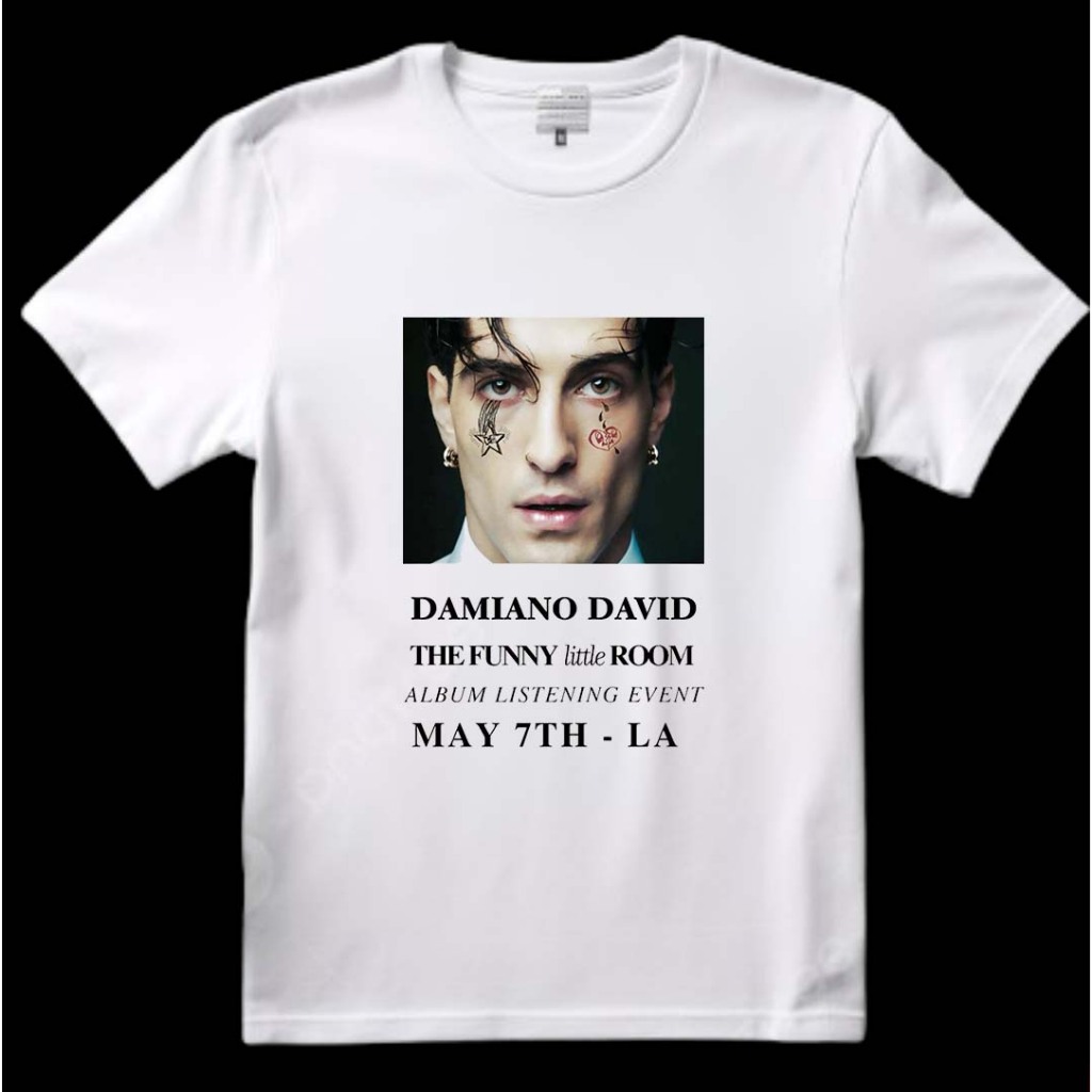 Camisa camiseta ~100% algodão branca cantor Damiano David - Nothing Breaks Like a Heart