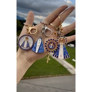 Chaveiro Strass Nossa Senhora Aparecida Chave de Casa, Carro, Moto, Lembrancinha,Mimo em Oferta na Shopee