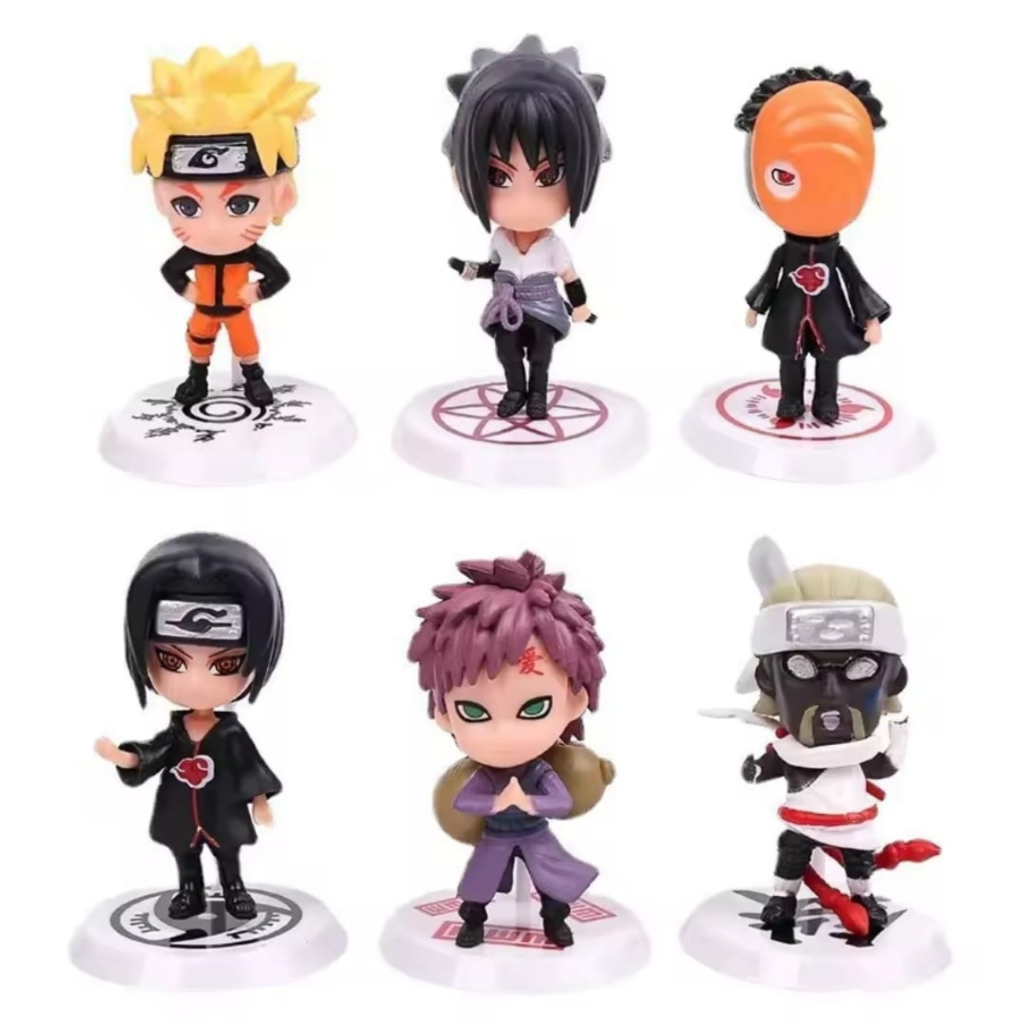 Kit 12 Bonecos Miniaturas Naruto Action Figures Anime Colecionáveis