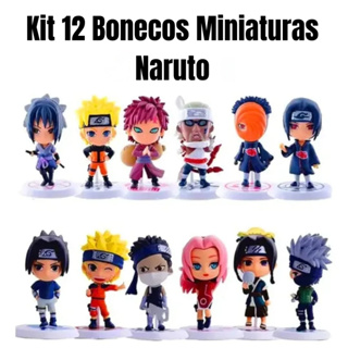 Kit 12 Bonecos Miniaturas Naruto Action Figures Anime Colecionáveis em Oferta na Shopee
