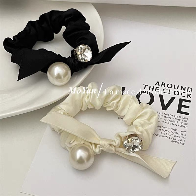 ANA1108 Scrunchies Premium Grande+Laço Removível Lavável/Acessórios Premium/Nó de Laço Elegante/Novos modelos de 2025