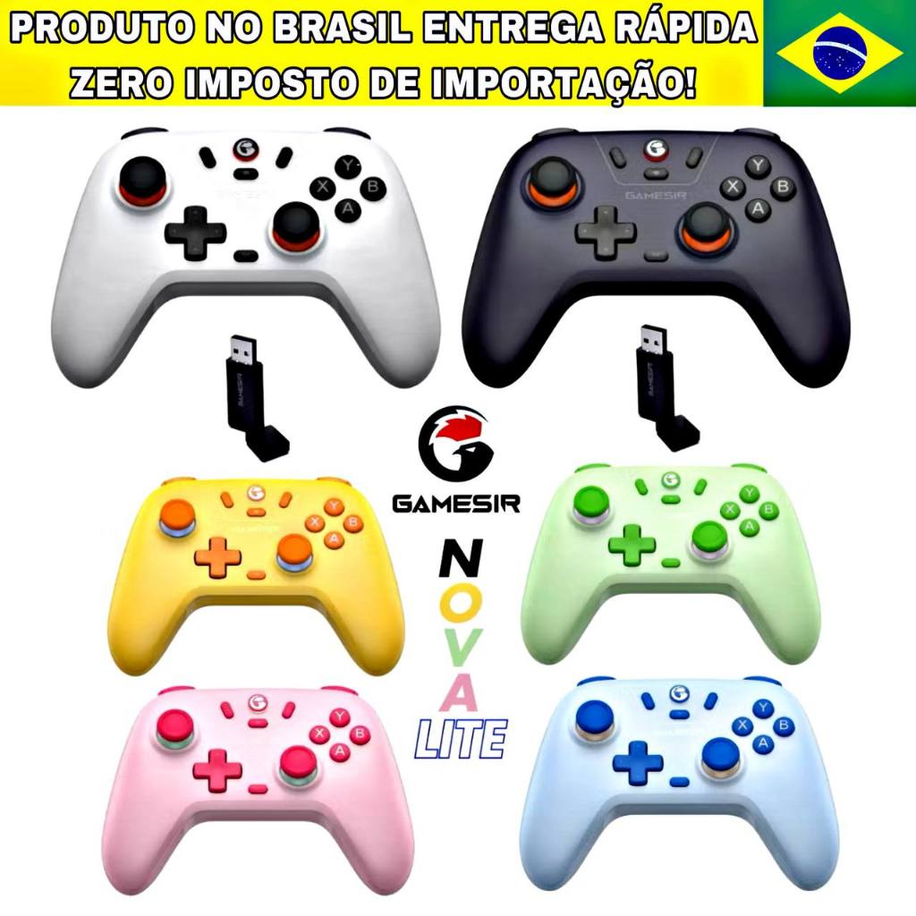 CONTROLE GAMESIR Nova Lite Nintendo Switch, PC, Celular, iOS SEM FIO NOVO em Oferta na Shopee
