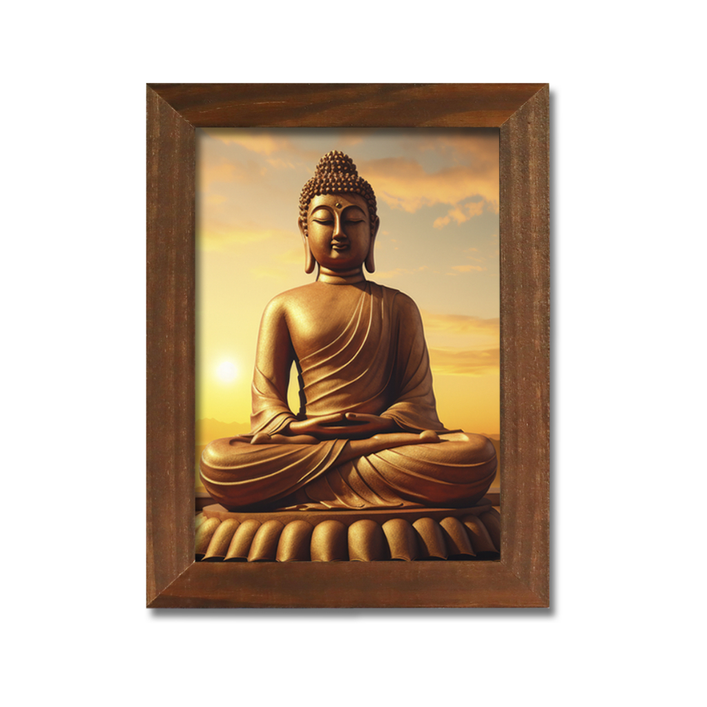 Quadro Buda Decoração Sabedoria Prosperidade Felicidade Monge Budismo Jardim Zen Várias estampas