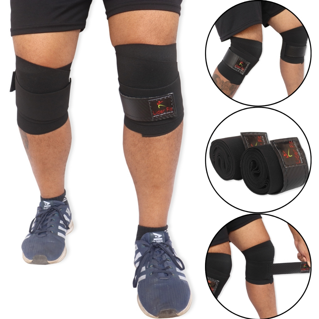 Par Faixa de Joelho Alta Performance – Proteção p/ Cross, Agachamento, Leg Press (2 m)