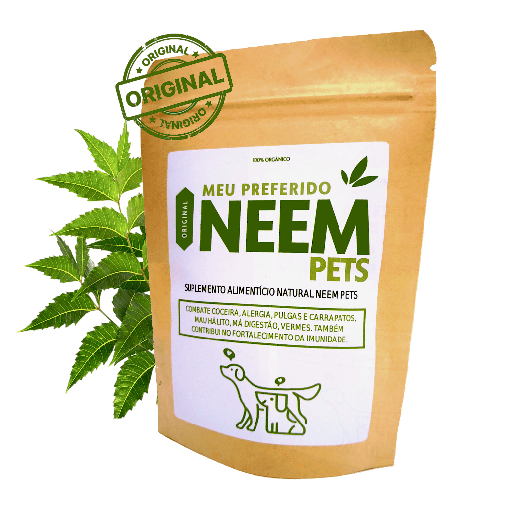 Neem Pet 100% Natural E Original Combate Pulgas Carrapatos Coceiras e Mau Hálito
