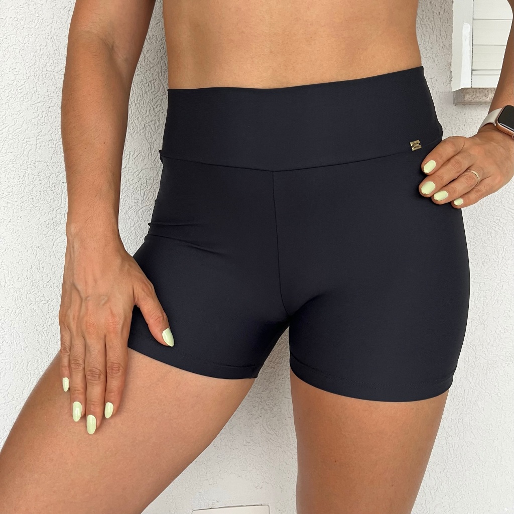 Short Feminino para Academia Fitness em Poliamida com Elastano para Corridas Zero Transparência