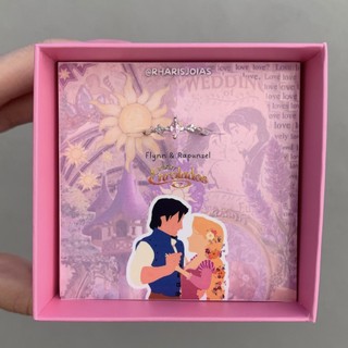 Anel Rapunzel e Flynn Enrolados Prata 925 (Navete) Casais