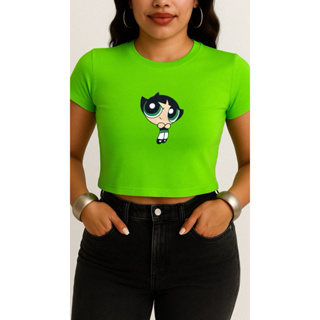 Cropped Croped personagem Meninas Super Poderosas Estampado em Oferta na Shopee