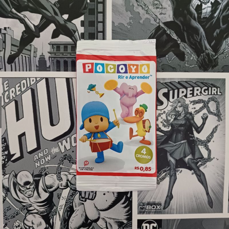 FIGURINHAS - 10 Envelopes POCOYO RIR E APRENDER - LACRADO (NOVO)
