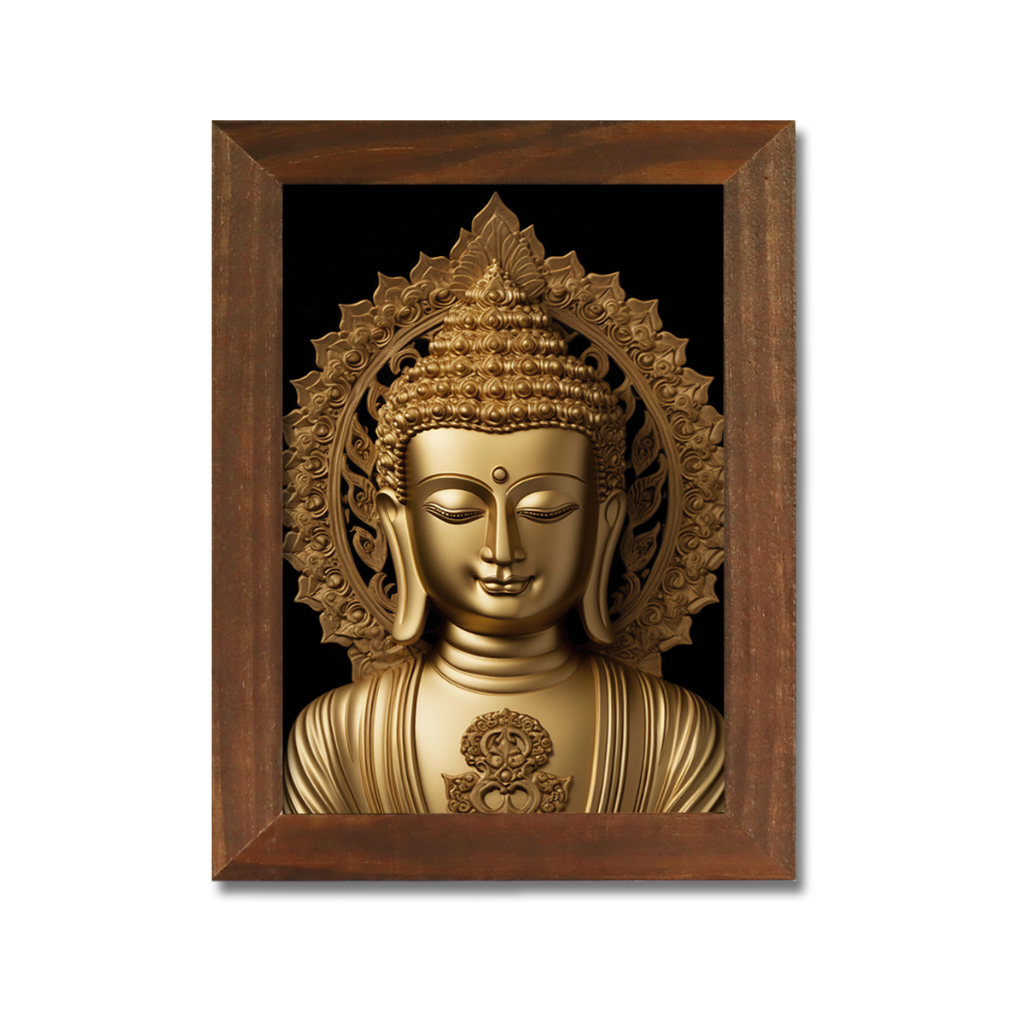 Quadro Buda Monge Budismo Decoração Sabedoria Prosperidade Felicidade Jardim Zen Várias estampas