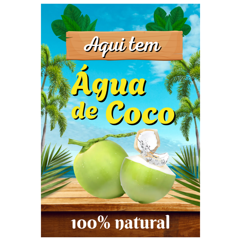 BANNER AQUI TEM ÁGUA DE COCO (BAN 82) — imagem 2 de 2