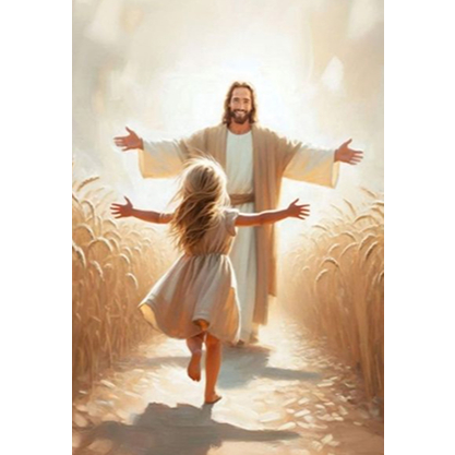 Quadro Decorativo Jesus e Criança Amor e Esperança em Oferta na Shopee