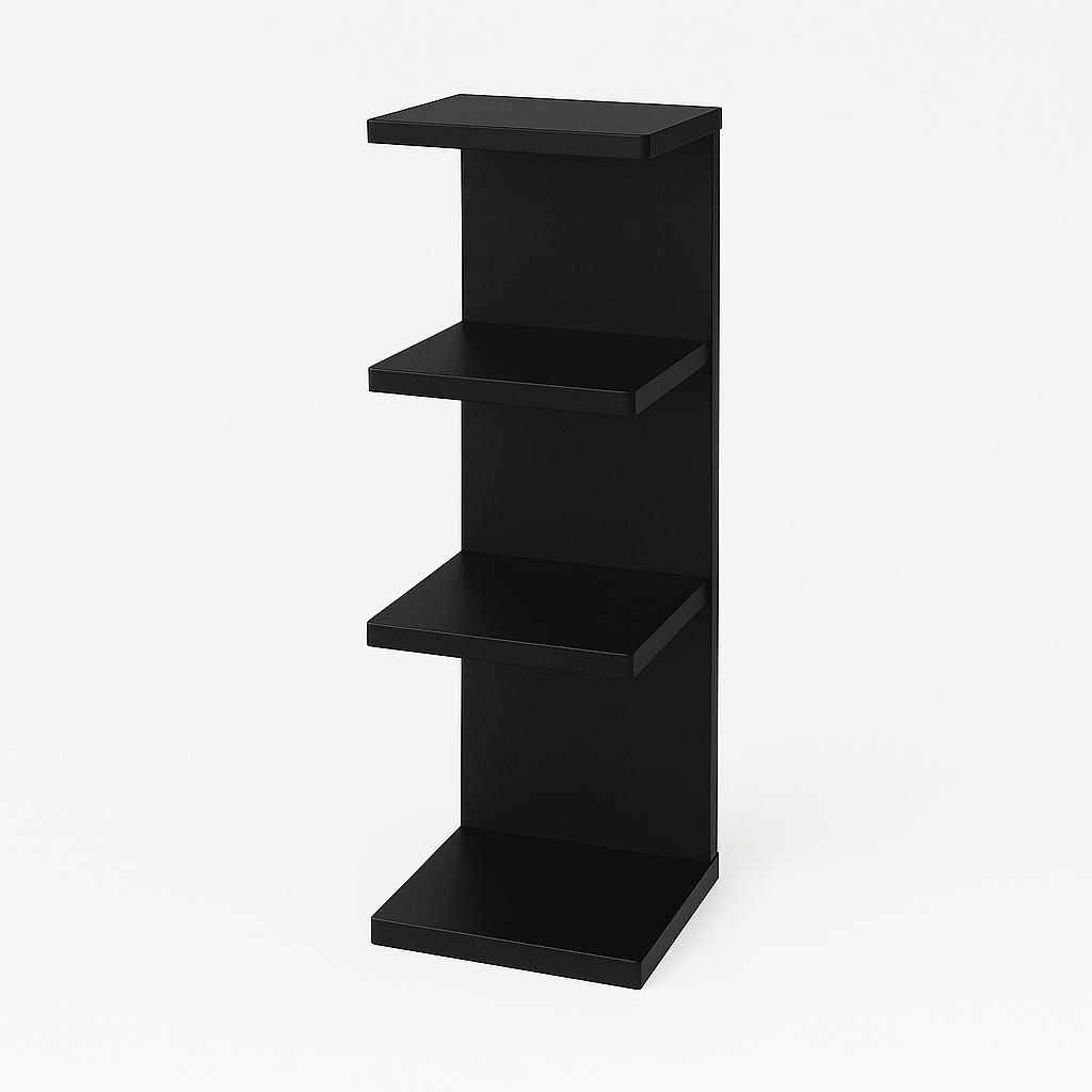 Torre De Prateleira Estante Mdf 85 Cm Multiuso Para Quarto decoração Estante Multiuso Preto Preta