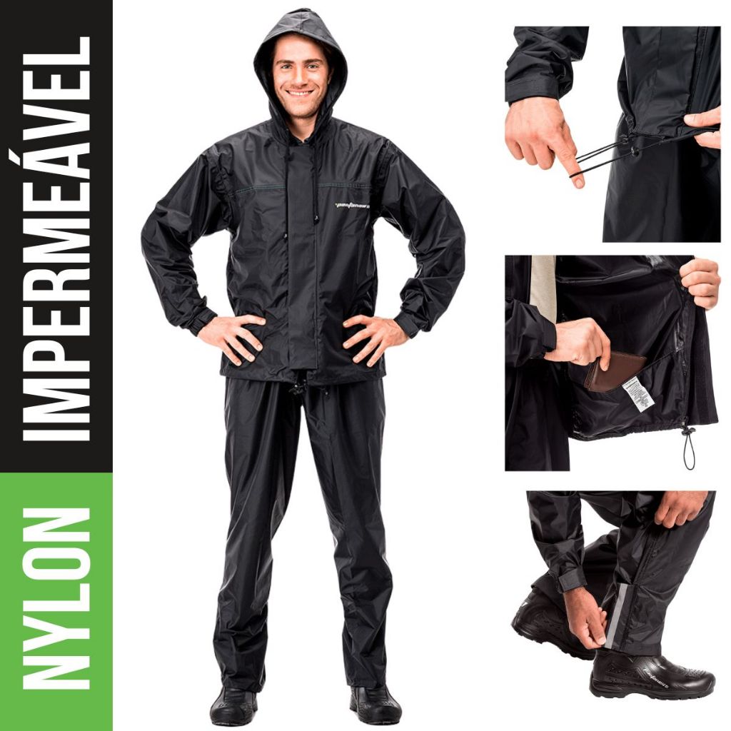 Capa de Chuva Motoqueiro Nylon Pantaneiro com Capuz: Onde Comprar | BuscaProdutos