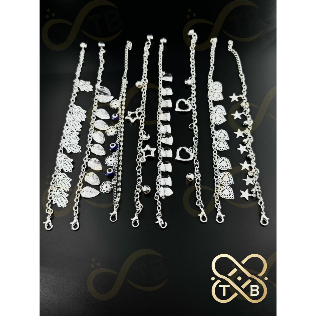 TB Moda ✨✨✨Conjunto de Pulseira e Tornozeleira Feminino - Elegante | Prata 925