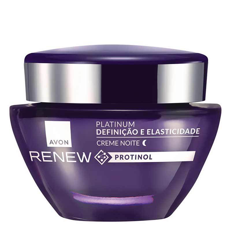 Avon Renew Platinum 55+ Creme Facial NOITE  Elasticidade 50g em Oferta na Shopee