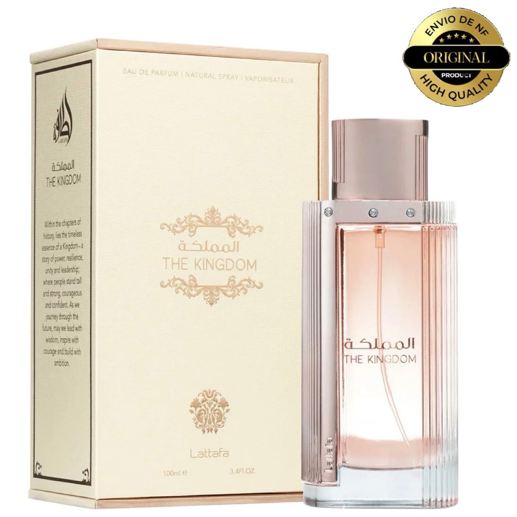 Perfume Árabe Feminino The Kingdom By Lattafa Perfumes EDP ROSA FEM 100ml EDP Original