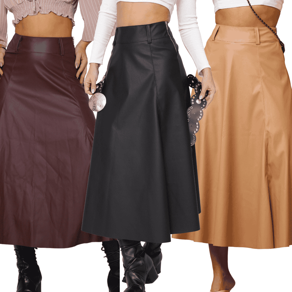 Saia Longa Feminina Elegante Saia Godê Roupas Femininas Moda Evangélica Confortável Country Rodada em Oferta na Shopee