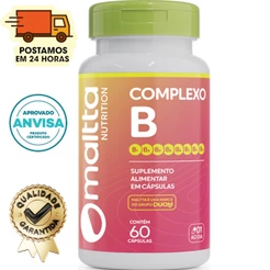 Vitaminas Complexo B ( B1 B2 B3 B5 B6 B7 B9 B12 ) - 60 Cápsulas 400mg - DUOM