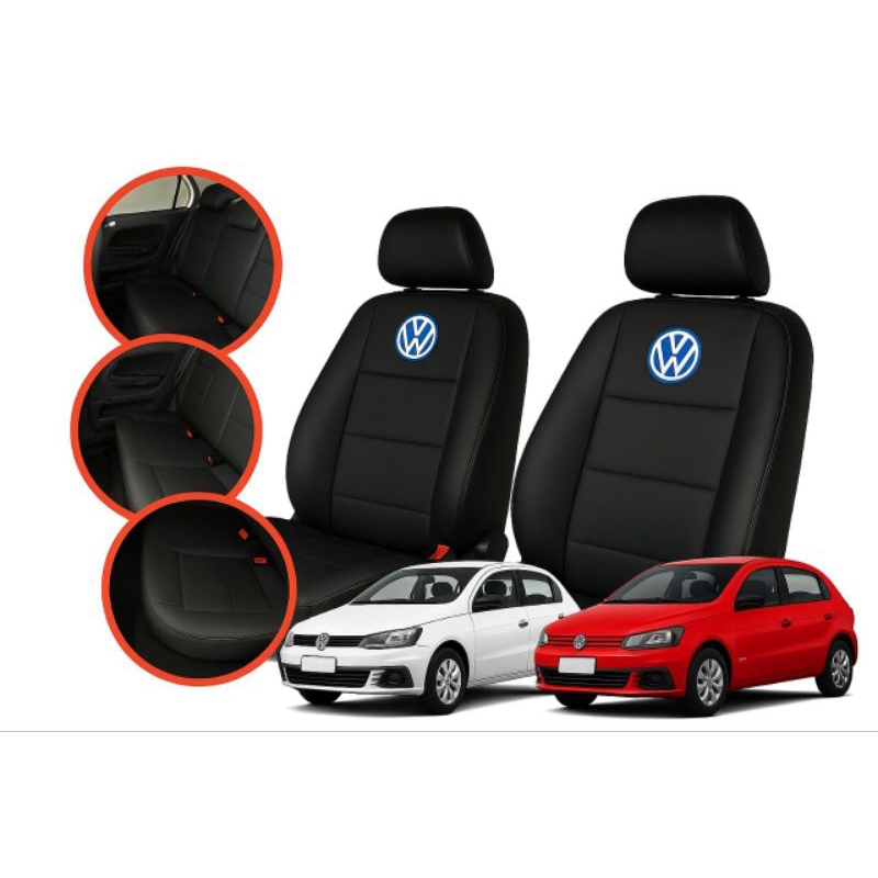Capa De Banco Automotivo Couro Carro Volkswagen Gol G2 A G8 2008 Á 2017 Sob Medida