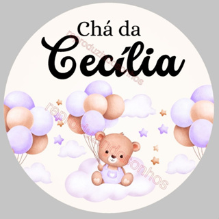 100 ADESIVOS DE CHÁ DE BEBÊ - PERSONALIZADO COM NOME - Roxo - Lilás - Aniversário, Chá Revelação em Oferta na Shopee