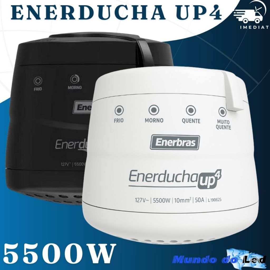 Chuveiro EnerDucha Up3 Br/Pt 3 Temperatura 5.500W 127V Enerbras