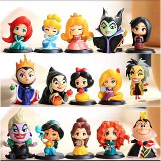 Mini Princesa e Vilãs Disney  – Opções:Ariel,Aurora,Branca de Neve,Cinderela,Bela,Jasmine,Rapunzel,Tiana,Rapunzel,Merida