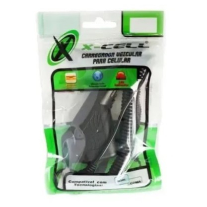 Carregador Veicular para Celular, USB, 12V, Preto - MOT V8/GALAXY - X-cell