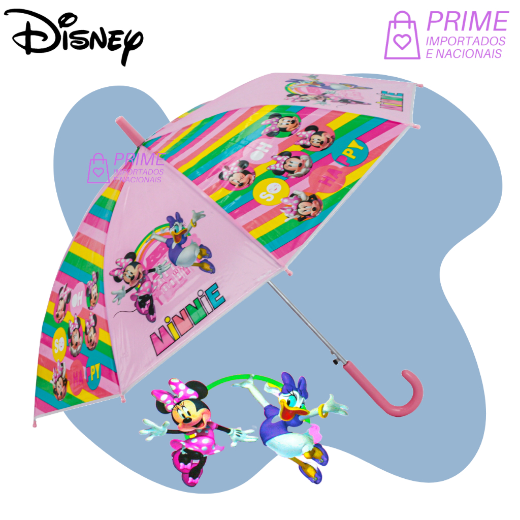 Sombrinha Minnie Disney Guarda Chuva 48cm Infantil Meninas